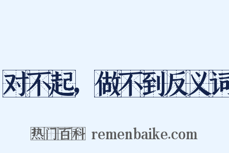 对不起，做不到反义词是什么意思的图片